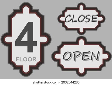 Label frame for use with menu banner sing symbol