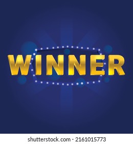 Label frame winner. Vector illustration