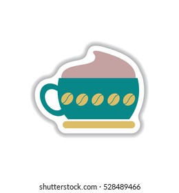 Label Frames and badges vector icon design collection coffee emblem cappuccino coffee