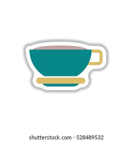 Label Frames and badges vector icon design collection coffee emblem cup of hot coffee