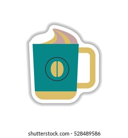 Label Frames and badges vector icon design collection coffee emblem cup of hot coffee