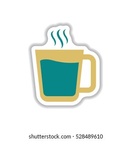 Label Frames and badges vector icon design collection coffee emblem cup of hot coffee