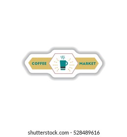 Label Frames and badges vector icon design collection coffee emblem