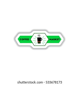 Label Frames and badges vector icon design collection coffee emblem