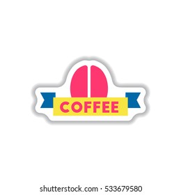 Label Frames and badges vector icon design collection coffee emblem sign of coffee beans