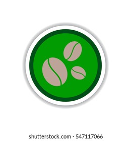 Label Frames and badges vector icon design collection coffee emblem sign of coffee beans