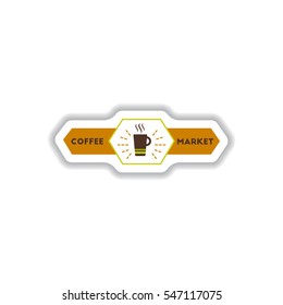 Label Frames and badges vector icon design collection coffee emblem