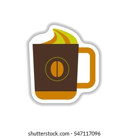 Label Frames and badges vector icon design collection coffee emblem of hot coffee