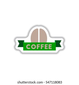 Label Frames and badges vector icon design collection coffee emblem sign of coffee beans