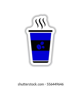 Label Frames and badges vector icon design collection coffee emblem coffee to go