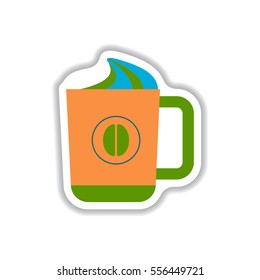 Label Frames and badges vector icon design collection coffee emblem of hot coffee