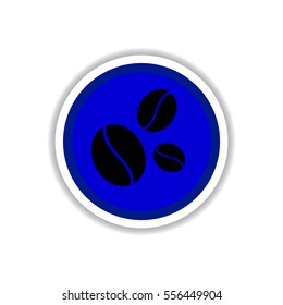 Label Frames and badges vector icon design collection coffee emblem sign of coffee beans