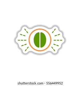 Label Frames and badges vector icon design collection coffee emblem sign of coffee beans