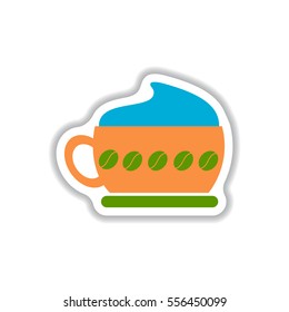 Label Frames and badges vector icon design collection coffee emblem cappuccino coffee