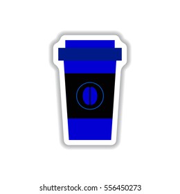 Label Frames and badges vector icon design collection coffee emblem coffee to go