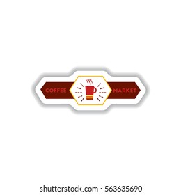 Label Frames and badges vector icon design collection coffee emblem