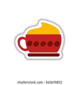 Label Frames and badges vector icon design collection coffee emblem cappuccino coffee