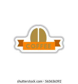 Label Frames and badges vector icon design collection coffee emblem sign of coffee beans