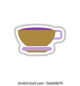 Label Frames and badges vector icon design collection coffee emblem of hot coffee