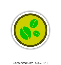 Label Frames and badges vector icon design collection coffee emblem sign of coffee beans