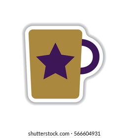 Label Frames and badges vector icon design collection coffee emblem of hot coffee