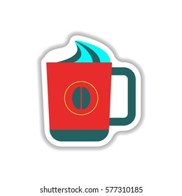 Label Frames and badges vector icon design collection coffee emblem of hot coffee