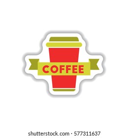 Label Frames and badges vector icon design collection coffee emblem coffee to go