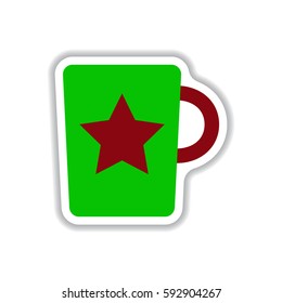 Label Frames and badges vector icon design collection coffee emblem of hot coffee