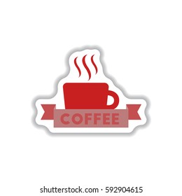 Label Frames and badges vector icon design collection coffee emblem of hot coffee