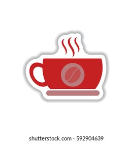 Label Frames and badges vector icon design collection coffee emblem of hot coffee