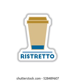 Label Frames and badges vector icons coffee emblem ristretto to go