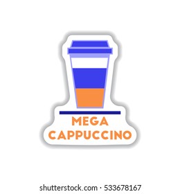 Label Frames and badges vector icons coffee emblem mega cappuccino