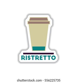 Label Frames and badges vector icons coffee emblem ristretto to go