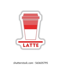 Label Frames and badges vector icons coffee emblem latte to go