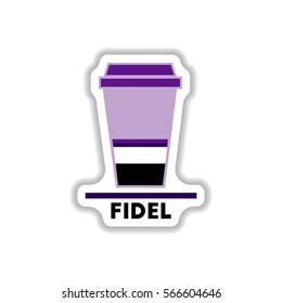 Label Frames and badges vector icons coffee emblem fidel coffee to go