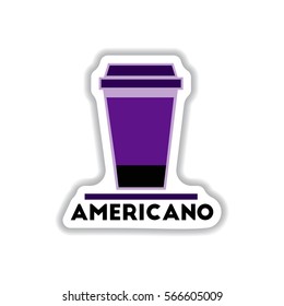 Label Frames and badges vector icons coffee emblem cup of americano
