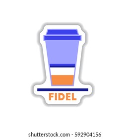 Label Frames and badges vector icons coffee emblem fidel coffee to go