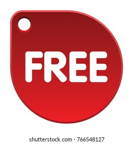 Label FREE color Red / Vector stock