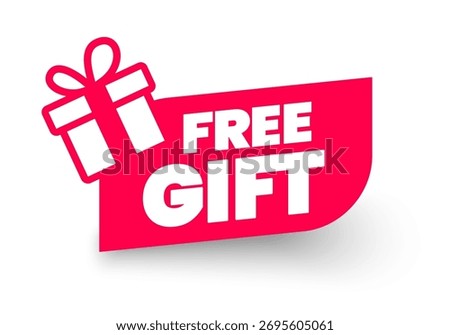 Label With Free Gift With Present Icon