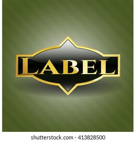 Etiqueta de insignia o emblema de oro