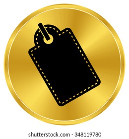 Label - gold vector icon