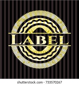Label golden emblem