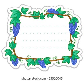Label with grape