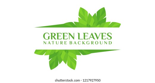 label with green leaves