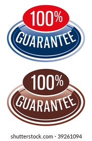 label; guarantee on a white background.