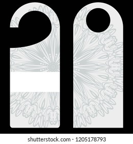 Label hanging tag collection. Design with floral mandala ornament. Vector illustration.