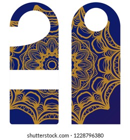 Label hanging tag collection. Design with floral mandala ornament. Vector illustration.