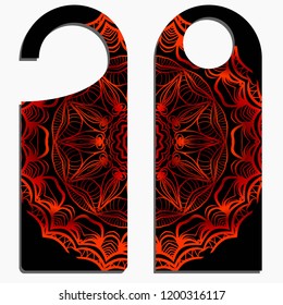 Label hanging tag collection vector illustration with mandala design.