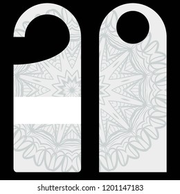Label hanging tag collection vector illustration with mandala design.