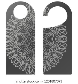 Label hanging tag collection vector illustration with mandala design.